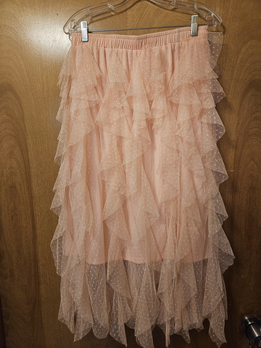 Live 4 Truth Soft Blush Layered High-Low Tulle Skirt